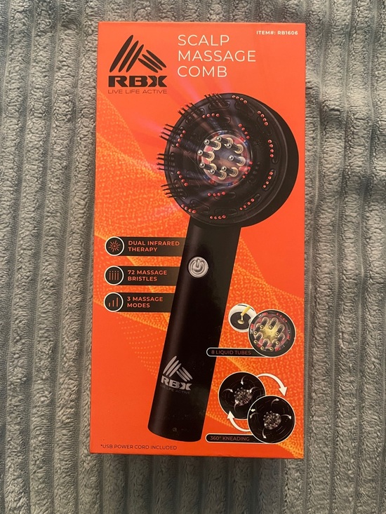 RBX Other - RBX Scalp Massage Comb in Black with Red Accents